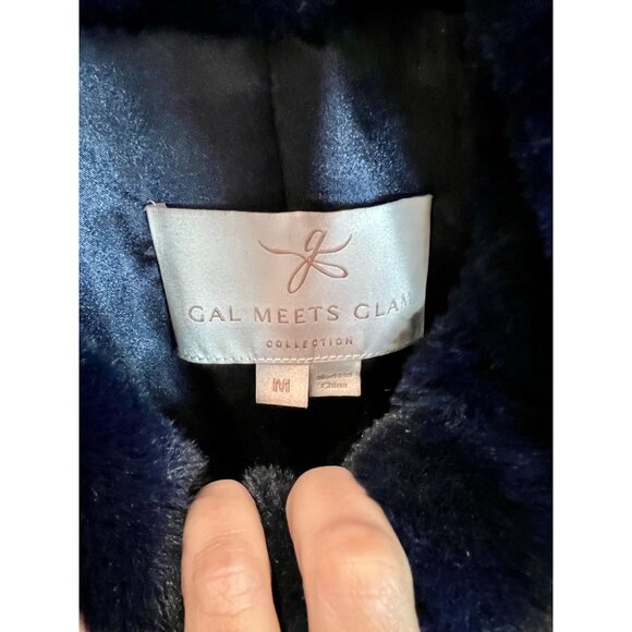 Gal Meets Glam Collection Blue Reese Faux Fur Jacket NWOT - size M - Picture 5 of 6